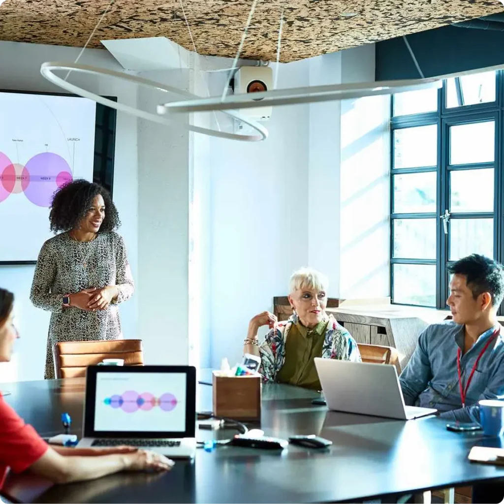 Several people gathered at a table