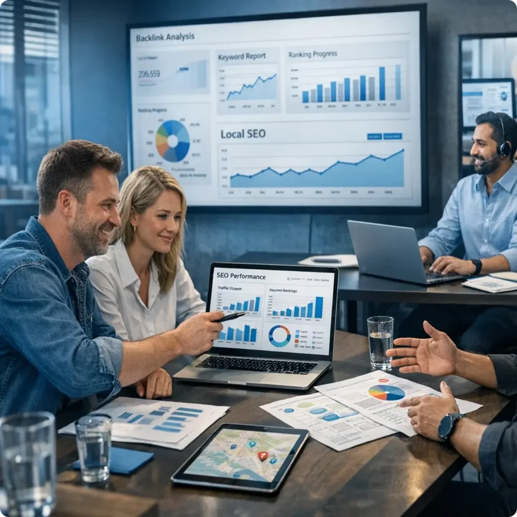 Business team members in a meeting room