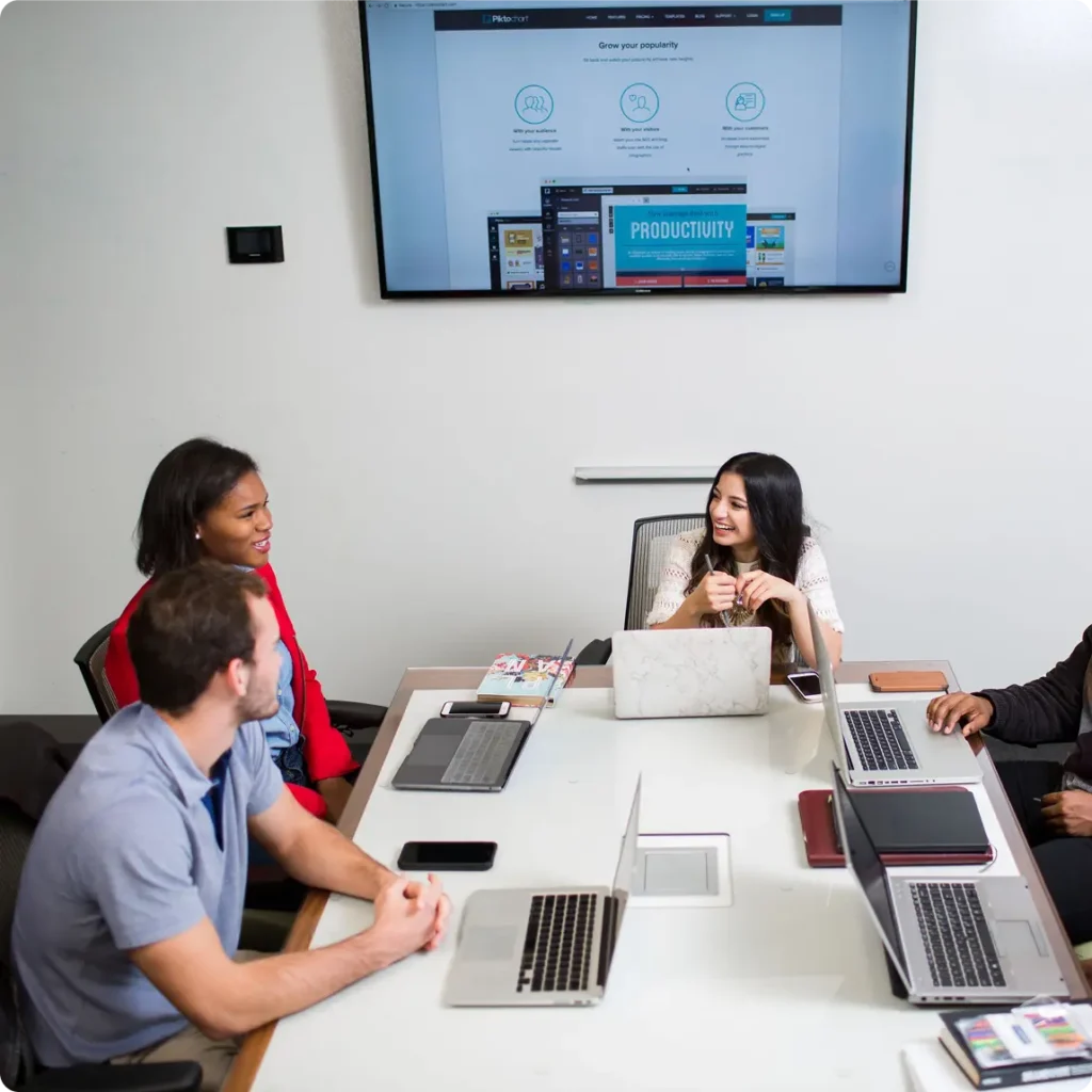 A group of people seated at a table